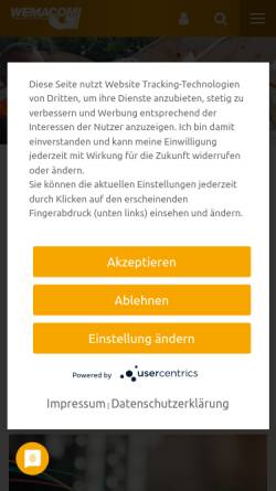Vorschau der mobilen Webseite wemacom.de, WEMACOM Telekommunikation GmbH
