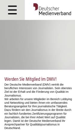 Vorschau der mobilen Webseite www.dmv-verband.de, Deutscher Medienverband e. V.