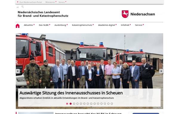 Vorschau von www.feuerwehrschulen.niedersachsen.de, Nds. Akademie für Brand- und Katastrophenschutz