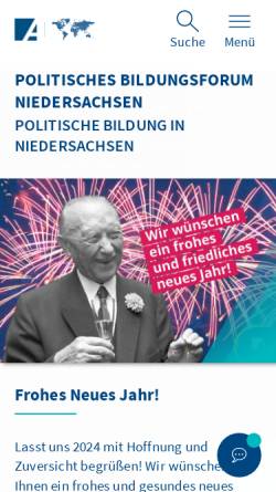 Vorschau der mobilen Webseite www.kas.de, Politisches Bildungsforum Niedersachsen - Konrad-Adenauer-Stiftung