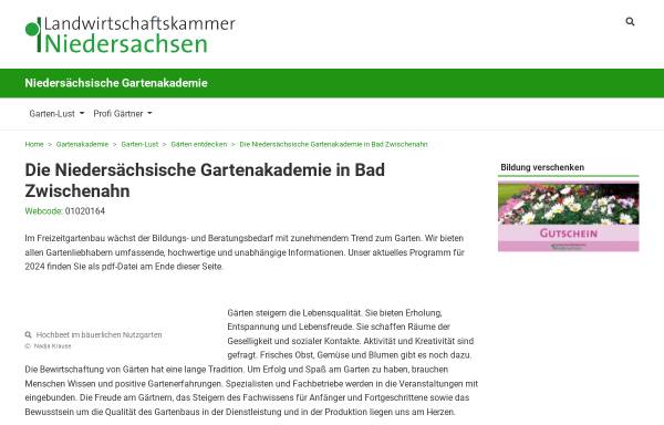 Niedersächsische Gartenakademie - Landwirtschaftskammer Niedersachsen