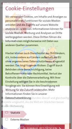 Vorschau der mobilen Webseite www.dekanat-wob-he.de, Dekanat Wolfsburg-Helmstedt