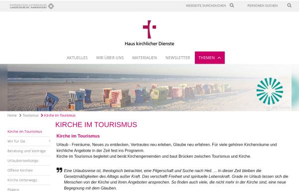 Vorschau von www.kirchliche-dienste.de, Haus kirchlicher Dienste: Tourismus