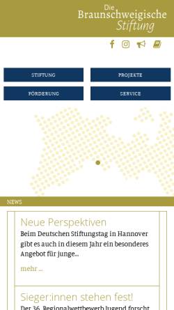 Vorschau der mobilen Webseite www.die-braunschweigische.de, Die Braunschweigische Stiftung