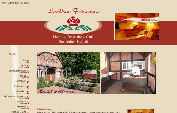 Vorschau von www.landhaus-friesenrose.de, Hotel Landhaus Friesenrose