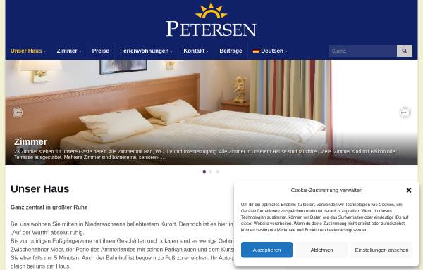 Vorschau von hotel-petersen.de, Hotel-Pension Petersen
