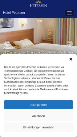 Vorschau der mobilen Webseite hotel-petersen.de, Hotel-Pension Petersen