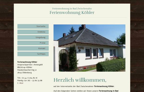 Vorschau von www.koehler-fw.de, Ferienwohnung Köhler (Rostrup)