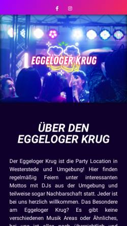 Vorschau der mobilen Webseite www.eggeloger-krug.de, Eggeloger Krug