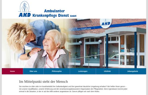 Vorschau von www.akd-aurich.de, Ambulanter Krankenpflegedienst GmbH (AKD)