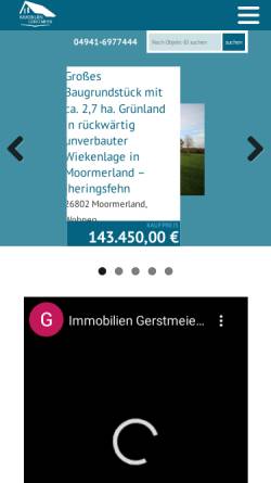 Vorschau der mobilen Webseite www.immobilien-gerstmeier.de, Immobilien Gerstmeier