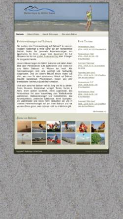 Vorschau der mobilen Webseite balteringe.de, Ferienhäuser Balteringe und Witte Sand - Baltrum