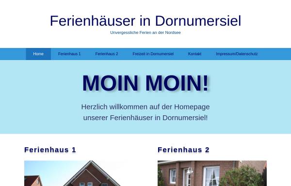 Vorschau von www.ferienhaus-dornumersiel.de, Ferienhäuser Familie Hartenberg