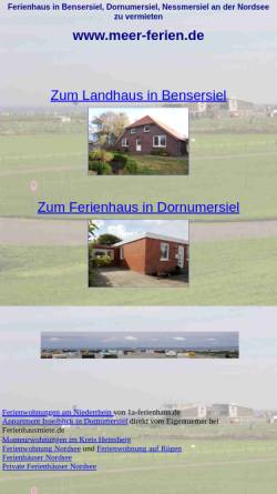 Vorschau der mobilen Webseite www.meer-ferien.de, Ferienhäuser Demming