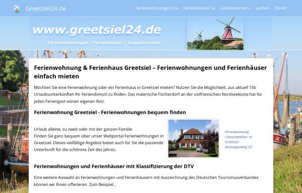 Vorschau von www.greetsiel24.de, Vermietungsservice Lohmann