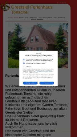 Vorschau der mobilen Webseite ferienhaus-tonsche-greetsiel.de, Ferienhaus Tonsche