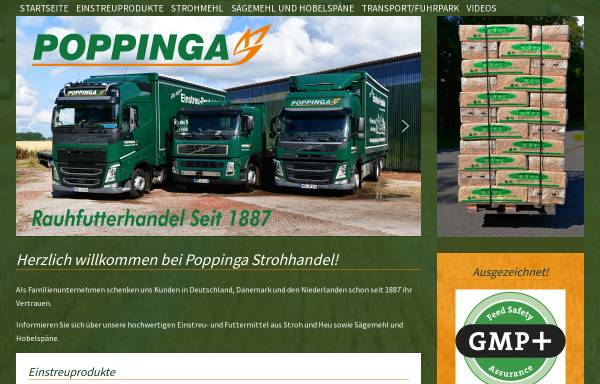 Vorschau von www.poppinga-strohhandel.de, Rauhfutterhandel Gerhard Poppinga