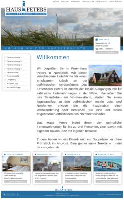 Vorschau der mobilen Webseite ferienhaus-peters-norddeich.de, Haus Peters