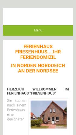 Vorschau der mobilen Webseite www.friesenhuus.info, Friesenhuus
