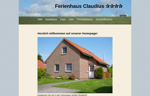 Vorschau von www.ferienhaus-claudius.de, Ferienhaus Claudius