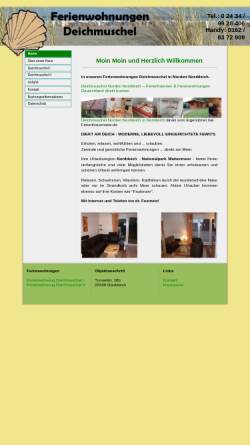 Vorschau der mobilen Webseite www.deichmuschel-norddeich.de, Ferienwohnungen Deichmuschel