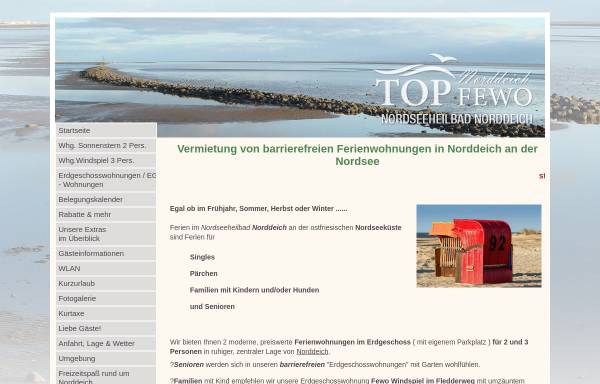 Vorschau von top-fewo-norddeich.de, Ferienwohnungen Aquamarin, Sonnenstern und Windspiel in Norddeich