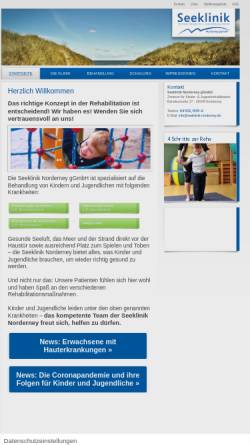 Vorschau der mobilen Webseite seeklinik-norderney.de, Seeklinik Norderney gGmbH
