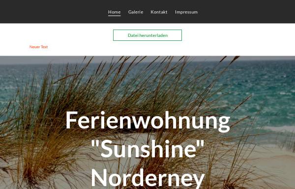 Vorschau von www.norderney-sunshine.de, Ferienwohnung Sunshine, Familie Teriete