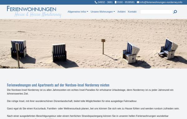 Vorschau von www.ferienwohnungen-norderney.info, Ferienwohnungen von privat