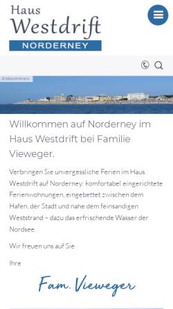 Vorschau der mobilen Webseite vieweger.net, Haus Westdrift
