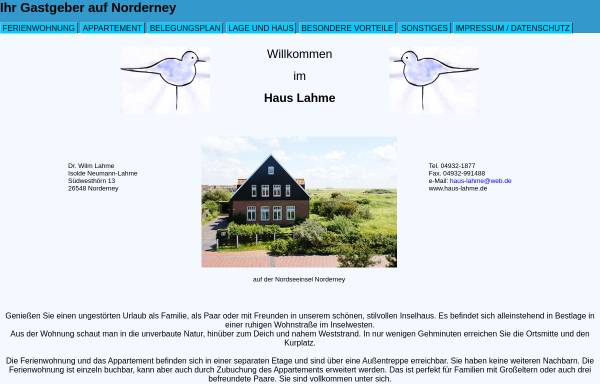 Vorschau von www.haus-lahme.de, Haus Lahme