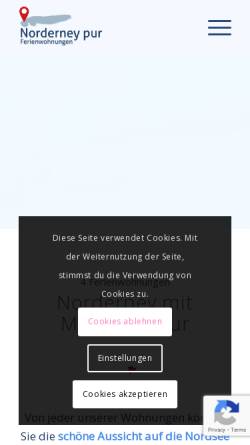 Vorschau der mobilen Webseite norderney-pur.de, Meerblick pur