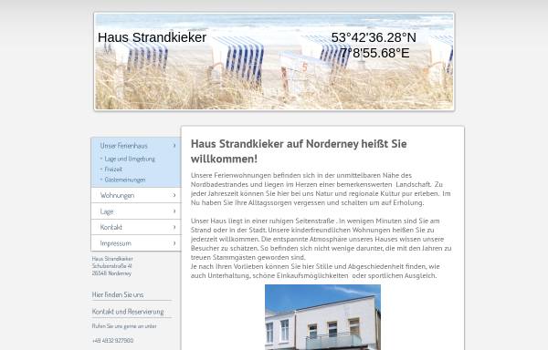 Vorschau von www.haus-strandkieker-norderney.de, Ferienwohnung Haus Strandkieker