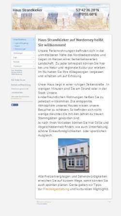 Vorschau der mobilen Webseite www.haus-strandkieker-norderney.de, Ferienwohnung Haus Strandkieker