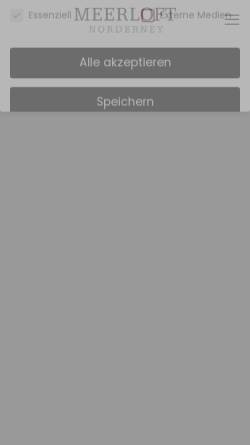 Vorschau der mobilen Webseite meerloft.de, Meerloft