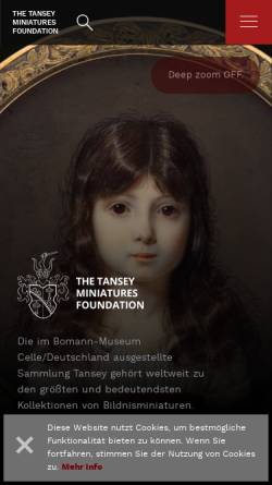 Vorschau der mobilen Webseite tansey-miniatures.com, The Tansey Miniatures Foundation