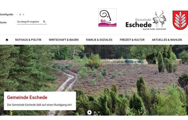 Vorschau von www.eschede.de, Gemeinde Eschede