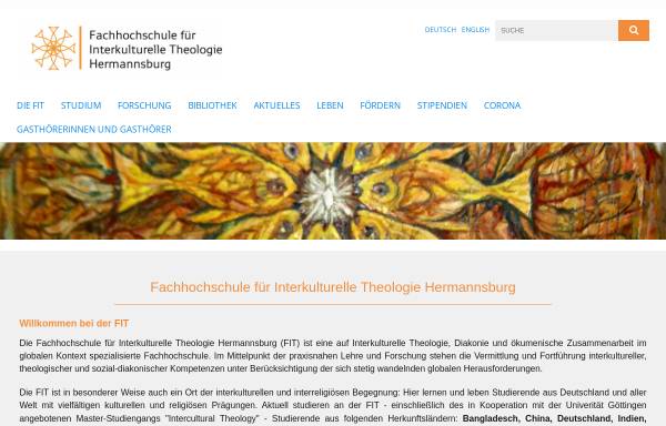Vorschau von www.fh-hermannsburg.de, FH für Interkulturelle Theologie Hermannsburg