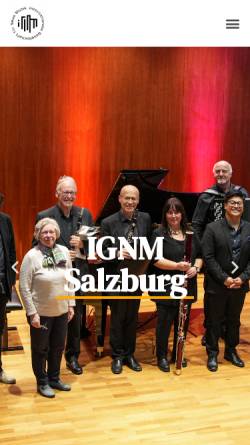 Vorschau der mobilen Webseite www.ig-komponisten.at, IG-Komponisten - IGNM Salzburg