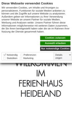 Vorschau der mobilen Webseite www.ferienhaus-heideland.de, Ferienhaus Heideland