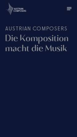 Vorschau der mobilen Webseite www.komponistenbund.at, Österreichischer Komponistenbund (ÖKB)