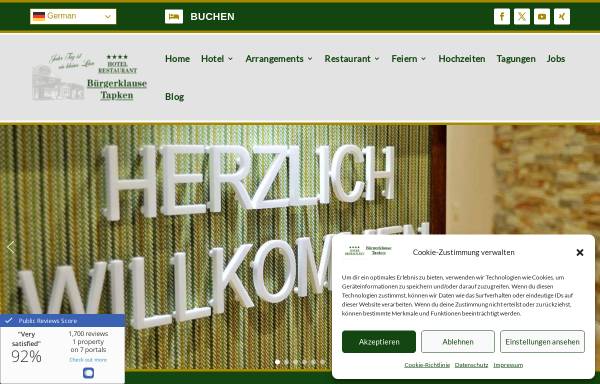Vorschau von www.buergerklause-tapken.de, Bürgerklause Tapken
