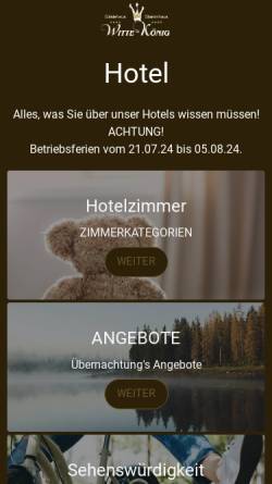 Vorschau der mobilen Webseite www.witte-koenig.com, Landhotel Witte-König