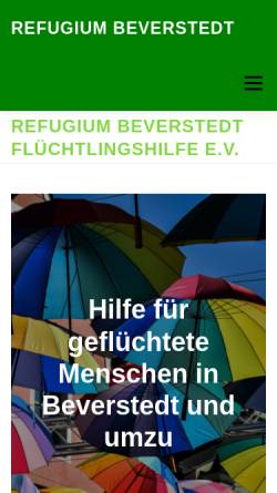 Vorschau der mobilen Webseite www.refugium-beverstedt.de, Refugium - Hilfe für Flüchtlinge in Beverstedt und umzu