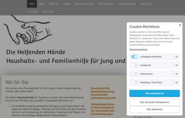 Vorschau von www.haushalts-und-familienhilfe.de, Die Helfenden Hände [Wollingst]