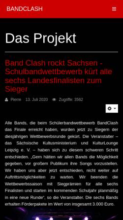 Vorschau der mobilen Webseite bandclash.de, Bandclash - Back to school