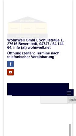 Vorschau der mobilen Webseite wohnwell.com, WohnWell GmbH