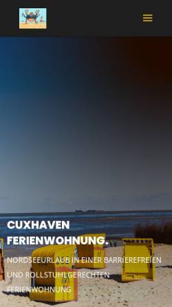 Vorschau der mobilen Webseite cux-ferien-wohnung.de, Ferienwohnung Cuxhaven