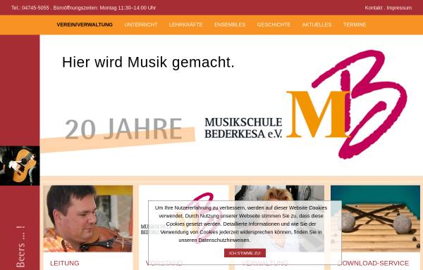 Vorschau von musikschule-bederkesa.de, Musikschule Bederkesa e.V.