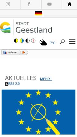 Vorschau der mobilen Webseite www.geestland.eu, Stadt Geestland